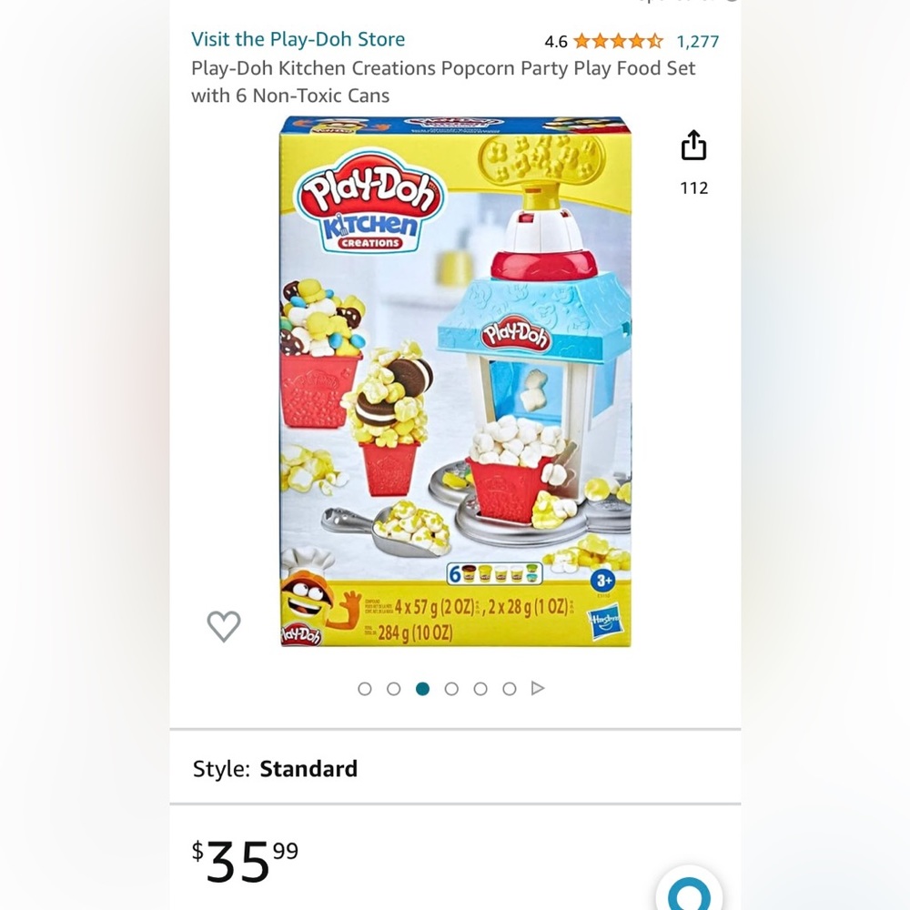Play-Doh popcorn maker set